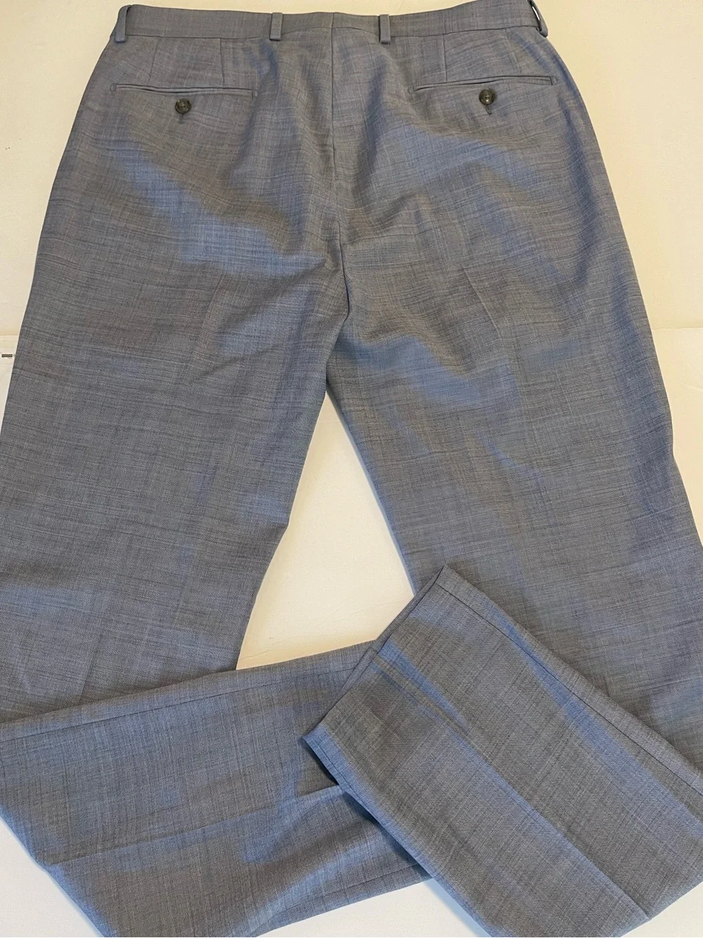 Calvin Klein x Slim Fit Dress Pants 33W Inseam 32 Blue Wool Blend Modern Formal